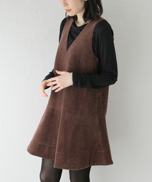 GANNI | 【GANNI/ガニー】 Seersucker Corduroy V-neck Mini Dr(ワンピース)