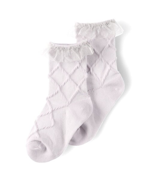 BRANSHES（ブランシェス）の「フリルフロートソックス（ソックス/靴下・キッズ・アイボリー/ラベンダー・L(19～21cm)/M(16～18cm)/S(13～15cm)）」の8枚目の写真