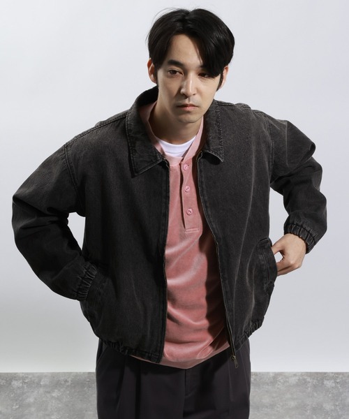 BAYFLOW(ベイフロー)の「デニムショートブルゾン(ブルゾン・メンズ・ブラック/ブルー・MEDIUM/LARGE)」の8枚目の写真