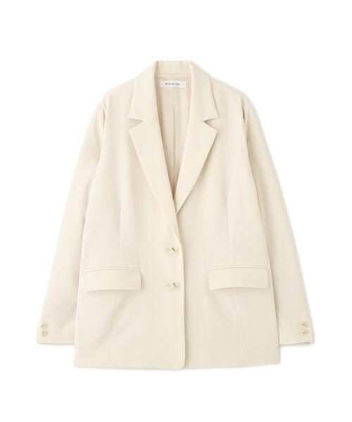 NATURAL BEAUTY BASIC（ナチュラルビューティーベーシック）の「◇スプリングカラージャケット（テーラードジャケット・レディース・ピンク/オフホワイト・FREE）」の3枚目の写真