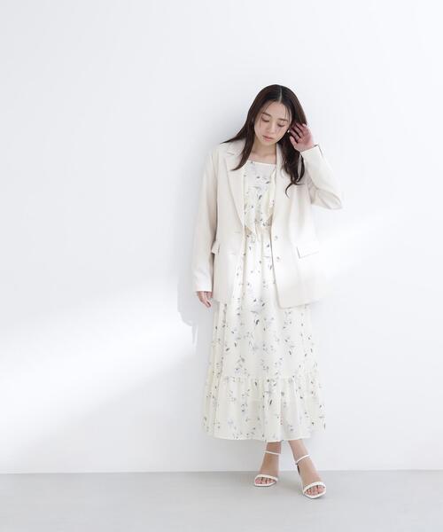 NATURAL BEAUTY BASIC（ナチュラルビューティーベーシック）の「◇スプリングカラージャケット（テーラードジャケット・レディース・ピンク/オフホワイト・FREE）」の8枚目の写真