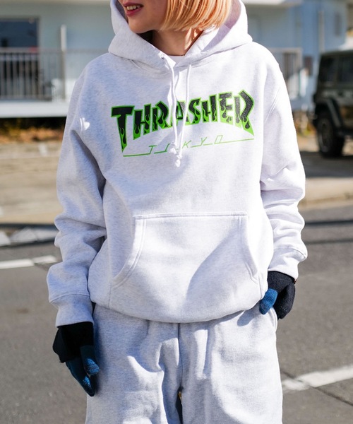 BBQ-TOKYO HOODIE SWEAT PARKA/THRASHER プルオーバーパーカー