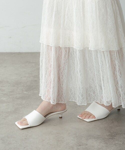 GALLEST（ギャレスト）の「スウエアトゥサンダル（サンダル・レディース・グリーン/オフホワイト/ブラック・35/45）」の5枚目の写真