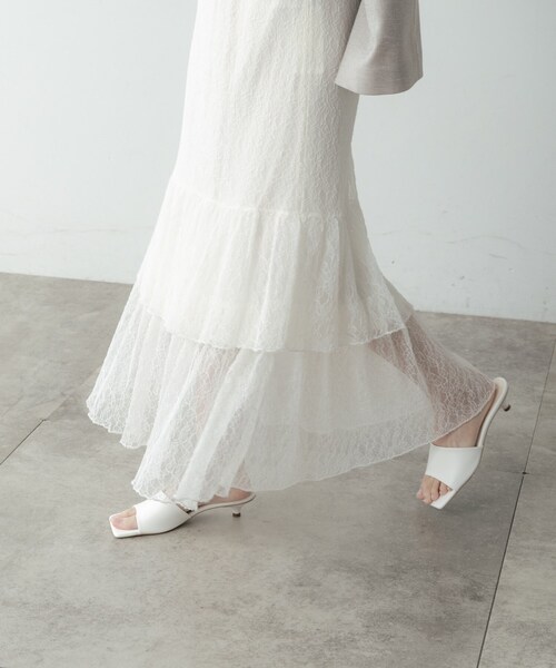 GALLEST（ギャレスト）の「スウエアトゥサンダル（サンダル・レディース・グリーン/オフホワイト/ブラック・35/45）」の7枚目の写真