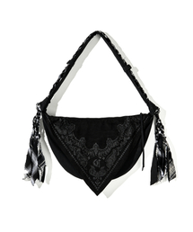 CORD（コード）の「ラスティックストラップバンダナホーボーバッグ_BK（メッセンジャーバッグ）」