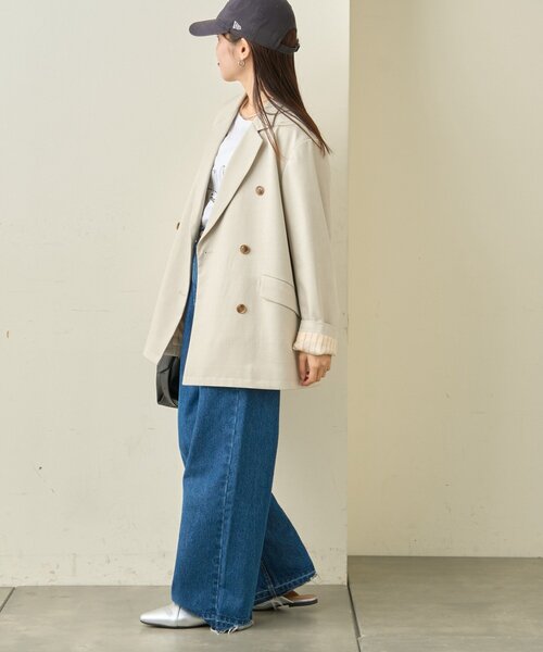 CIAOPANIC TYPY（チャオパニックティピー）の「袖折り返しオーバーサイズテーラージャケット（テーラードジャケット・レディース・イエロー/グレー/アイボリー・ONE SIZE）」の15枚目の写真