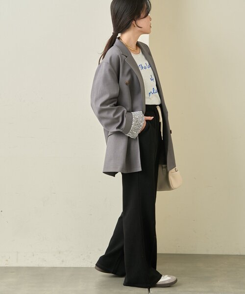 CIAOPANIC TYPY（チャオパニックティピー）の「袖折り返しオーバーサイズテーラージャケット（テーラードジャケット・レディース・アイボリー/グレー/イエロー・ONE SIZE）」の5枚目の写真