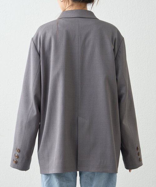 CIAOPANIC TYPY（チャオパニックティピー）の「袖折り返しオーバーサイズテーラージャケット（テーラードジャケット・レディース・アイボリー/グレー/イエロー・ONE SIZE）」の10枚目の写真