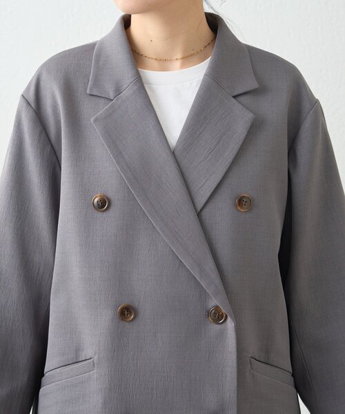 CIAOPANIC TYPY（チャオパニックティピー）の「袖折り返しオーバーサイズテーラージャケット（テーラードジャケット・レディース・アイボリー/グレー/イエロー・ONE SIZE）」の11枚目の写真