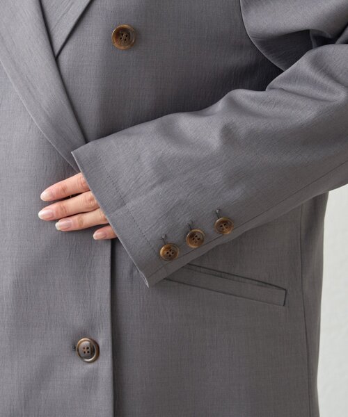 CIAOPANIC TYPY（チャオパニックティピー）の「袖折り返しオーバーサイズテーラージャケット（テーラードジャケット・レディース・アイボリー/グレー/イエロー・ONE SIZE）」の12枚目の写真