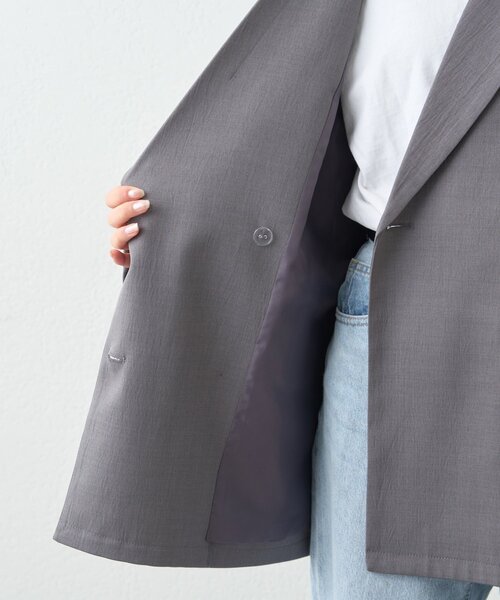 CIAOPANIC TYPY（チャオパニックティピー）の「袖折り返しオーバーサイズテーラージャケット（テーラードジャケット・レディース・アイボリー/グレー/イエロー・ONE SIZE）」の15枚目の写真