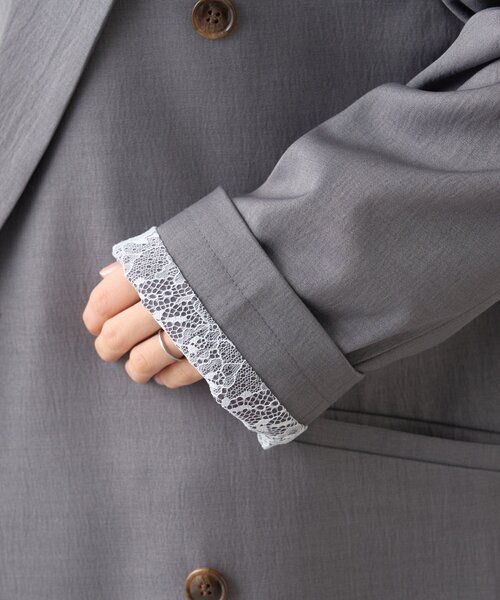 CIAOPANIC TYPY（チャオパニックティピー）の「袖折り返しオーバーサイズテーラージャケット（テーラードジャケット・レディース・アイボリー/グレー/イエロー・ONE SIZE）」の16枚目の写真