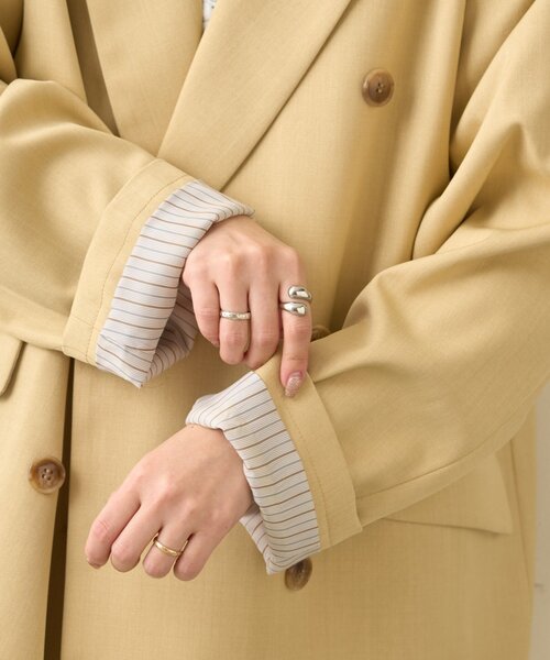 CIAOPANIC TYPY（チャオパニックティピー）の「袖折り返しオーバーサイズテーラージャケット（テーラードジャケット・レディース・アイボリー/グレー/イエロー・ONE SIZE）」の20枚目の写真