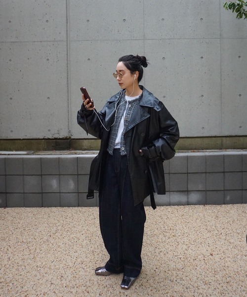 Ameri（アメリ）の「＜ ZOZOTOWN限定 ＞ SQUARE TWEED KNIT JACKET（ニット/セーター・レディース・ブラウン/ベージュ/グレー・FREE）」の12枚目の写真