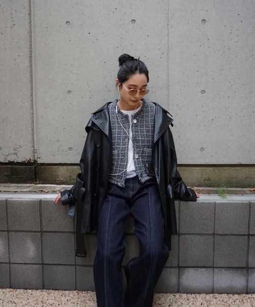 ZOZOTOWN限定 ＞ SQUARE TWEED KNIT JACKET（ニット/セーター）｜Ameri