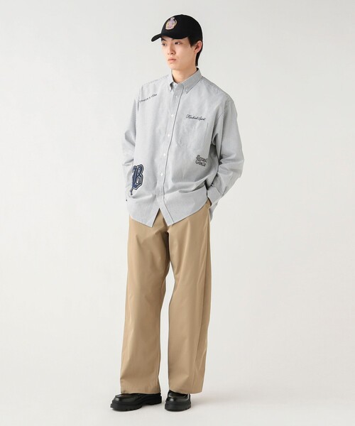 BEAMS HEART(ビームスハート)の「【6/18値下げ】レタードワッペン オックス ロングスリーブ シャツ(ユニセックス)(シャツ/ブラウス・メンズ・ネイビー/ブラック・SMALL/LARGE/MEDIUM)」の8枚目の写真