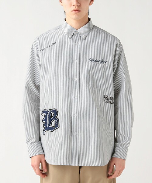 BEAMS HEART(ビームスハート)の「【6/18値下げ】レタードワッペン オックス ロングスリーブ シャツ(ユニセックス)(シャツ/ブラウス・メンズ・ネイビー/ブラック・SMALL/LARGE/MEDIUM)」の11枚目の写真
