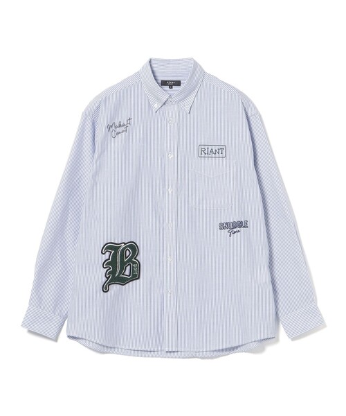 BEAMS HEART(ビームスハート)の「【6/18値下げ】レタードワッペン オックス ロングスリーブ シャツ(ユニセックス)(シャツ/ブラウス・メンズ・ネイビー/ブラック・SMALL/LARGE/MEDIUM)」の21枚目の写真