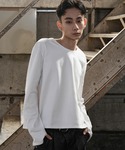 LANDNESS（ランドネス）の「【LANDNESS/ランドネス】COMPACT U-NECK FINGER HOLE L/S TEE/コンパクトUネックフィンガーホールロングスリーブTEE（Tシャツ/カットソー・L）」