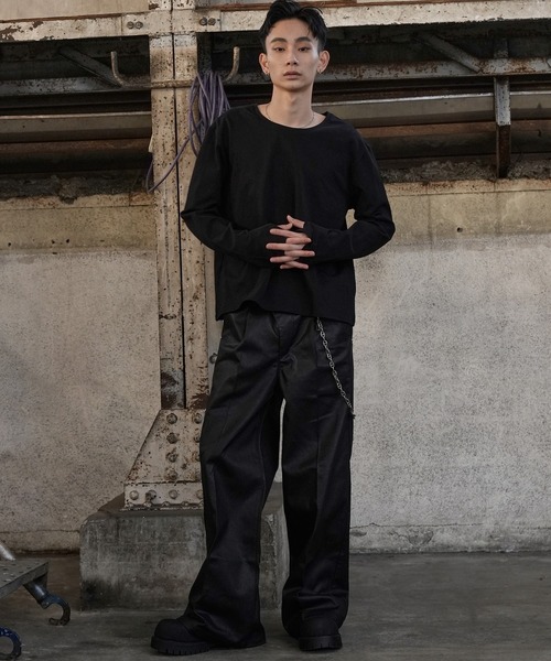 LANDNESS（ランドネス）の「【LANDNESS/ランドネス】COMPACT U-NECK FINGER HOLE L/S TEE/コンパクトUネックフィンガーホールロングスリーブTEE（Tシャツ/カットソー・メンズ・グレー/ホワイト/ブラック・L/M/S）」の15枚目の写真