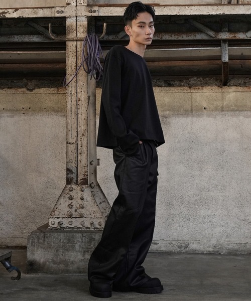 LANDNESS（ランドネス）の「【LANDNESS/ランドネス】COMPACT U-NECK FINGER HOLE L/S TEE/コンパクトUネックフィンガーホールロングスリーブTEE（Tシャツ/カットソー・メンズ・グレー/ホワイト/ブラック・L/M/S）」の16枚目の写真