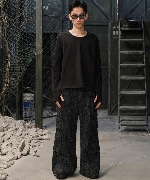 LANDNESS（ランドネス）の「【LANDNESS/ランドネス】COMPACT U-NECK FINGER HOLE L/S TEE/コンパクトUネックフィンガーホールロングスリーブTEE（Tシャツ/カットソー・メンズ・グレー/ホワイト/ブラック・L/M/S）」の18枚目の写真