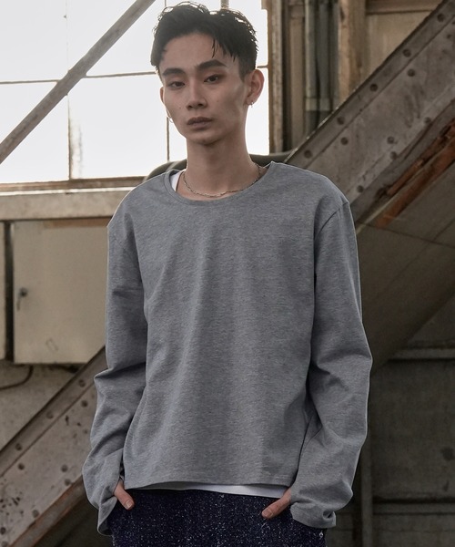 LANDNESS（ランドネス）の「【LANDNESS/ランドネス】COMPACT U-NECK FINGER HOLE L/S TEE/コンパクトUネックフィンガーホールロングスリーブTEE（Tシャツ/カットソー・メンズ・グレー/ホワイト/ブラック・L/M/S）」の20枚目の写真