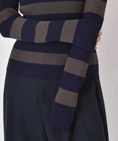 AKTE（アクテ）の「ワンショルダーニットプルオーバー（ニット/セーター・レディース・ネイビー系/ブラック・FREE）」の8枚目の写真