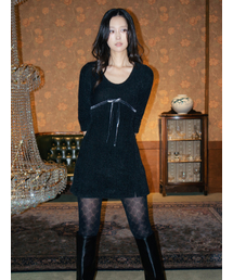 MIMI MONDE（ミミモンド）の「バストラインヘアリードレス（ブラック）（ワンピース）」