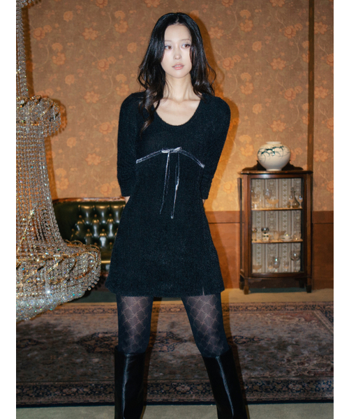 MIMI MONDE(ミミモンド)の「バストラインヘアリードレス(ブラック)(ワンピース・レディース・その他・FREE)」の1枚目の写真