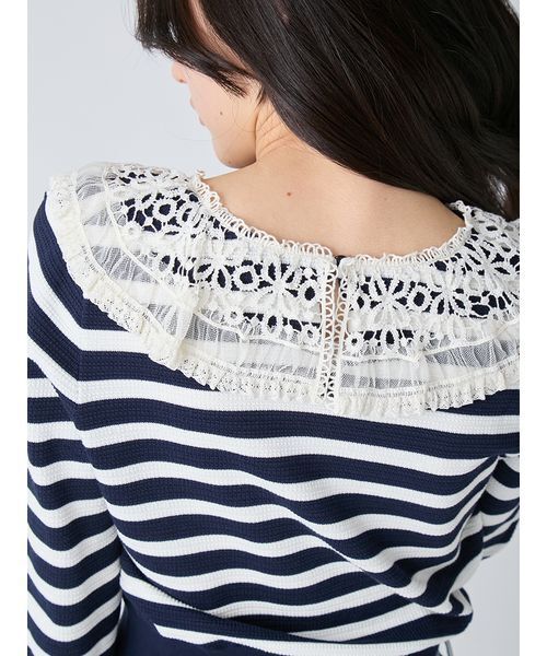 LILY BROWN(リリーブラウン)の「レースカラーニットトップス(ニット/セーター・レディース・オフホワイト/ブラック/その他・F)」の10枚目の写真