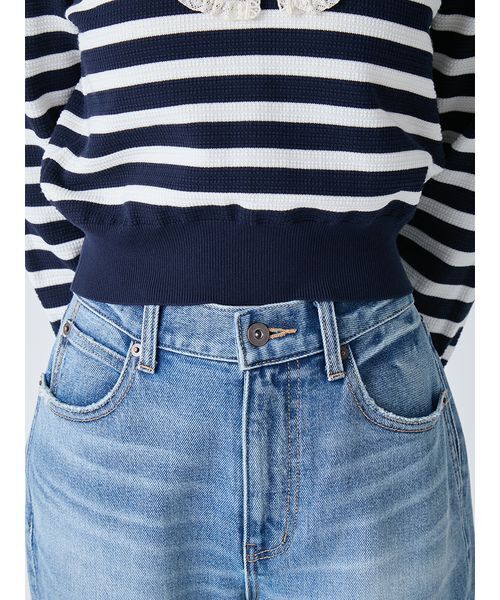 LILY BROWN(リリーブラウン)の「レースカラーニットトップス(ニット/セーター・レディース・オフホワイト/ブラック/その他・F)」の12枚目の写真