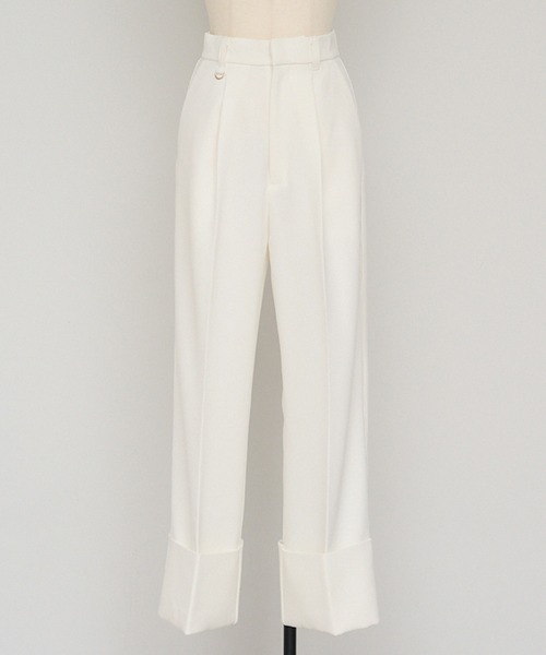 ENC（エンク）の「side line roll up pants with key ring / キーリング付きサイドラインロールアップパンツ（その他パンツ・レディース・ブラック/オフホワイト/カーキ系・FREE）」の11枚目の写真