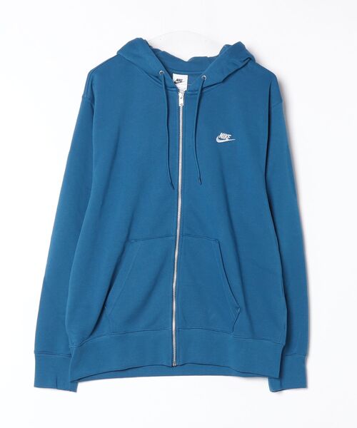 NIKE（ナイキ）の「ナイキ NIKE ナイキ クラブ FT L/S フルジップフーディ（スウェット・メンズ・ブルー・S/M/L/LL/3L）」の7枚目の写真