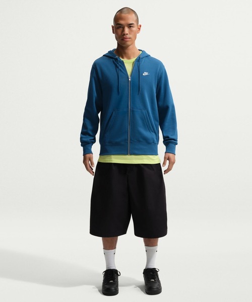 NIKE（ナイキ）の「ナイキ NIKE ナイキ クラブ FT L/S フルジップフーディ（スウェット・メンズ・ブルー・S/M/L/LL/3L）」の5枚目の写真