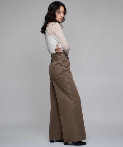 Narcissus（ナルシス）の「【MIDVEIN】ペインターデニム（デニムパンツ・レディース・ブラウン/ブルー・FREE）」の4枚目の写真