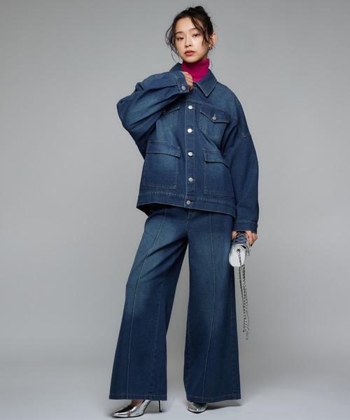 Narcissus（ナルシス）の「【MIDVEIN】ペインターデニム（デニムパンツ・レディース・ブラウン/ブルー・FREE）」の15枚目の写真