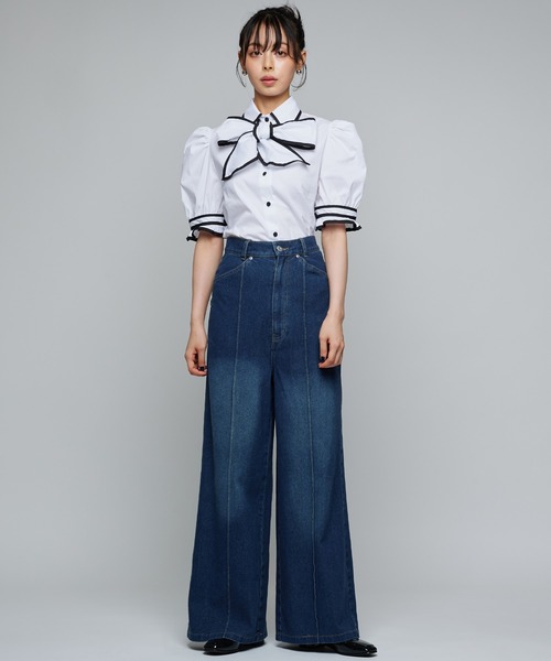 Narcissus（ナルシス）の「【MIDVEIN】ペインターデニム（デニムパンツ・レディース・ブラウン/ブルー・FREE）」の12枚目の写真