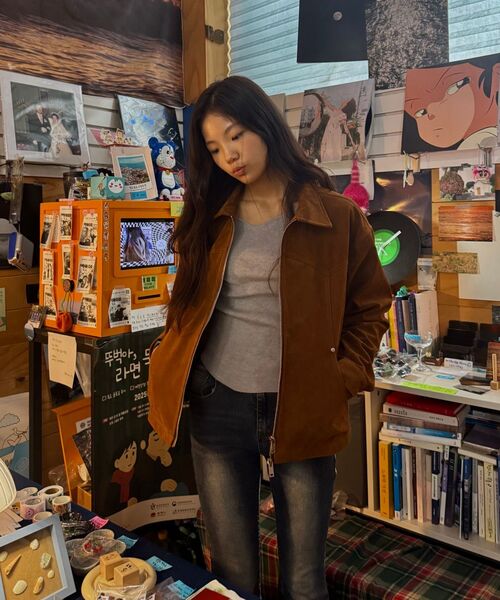 MONGDOL(モンドル)の「ハートネックスリムリブニット MDKT120_5カラー(ニット/セーター・レディース・ライトグレー/チャコールグレー/ベージュ/ブラック/アイボリー・F)」の12枚目の写真