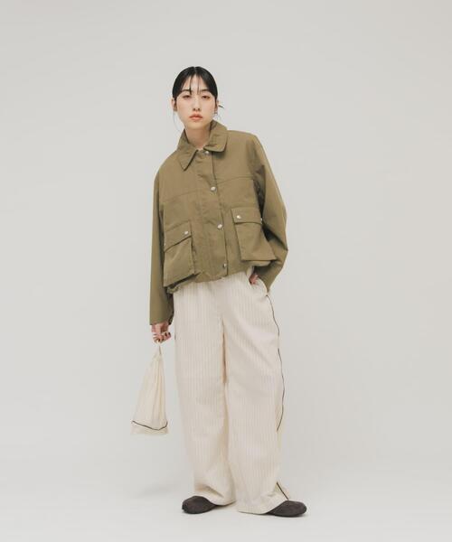 KBF（ケイビーエフ）の「ストライプイージーパンツ（その他パンツ・レディース・ブラウン/アイボリー・ONE）」の5枚目の写真