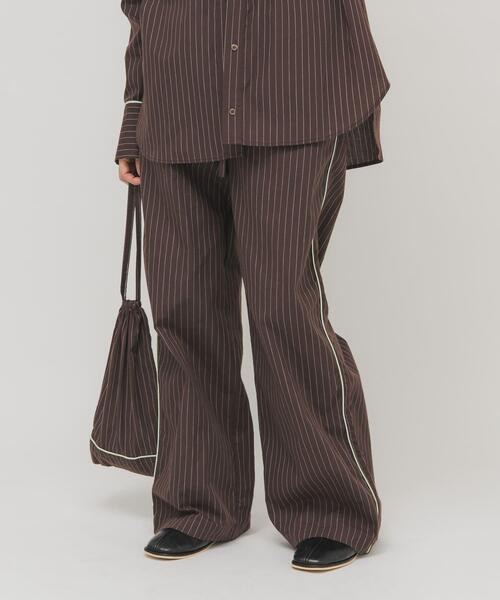 KBF（ケイビーエフ）の「ストライプイージーパンツ（その他パンツ・レディース・ブラウン/アイボリー・ONE）」の13枚目の写真