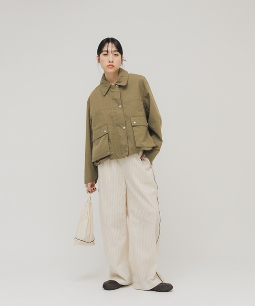 KBF（ケイビーエフ）の「ストライプイージーパンツ（その他パンツ・レディース・ブラウン/アイボリー・ONE）」の5枚目の写真