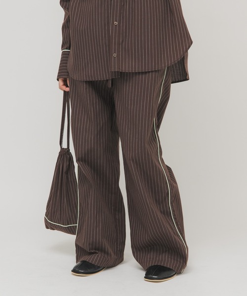 KBF（ケイビーエフ）の「ストライプイージーパンツ（その他パンツ・レディース・ブラウン/アイボリー・ONE）」の8枚目の写真