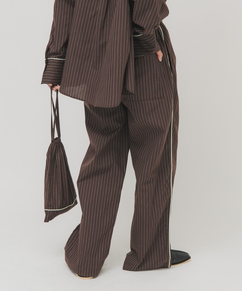 KBF（ケイビーエフ）の「ストライプイージーパンツ（その他パンツ・レディース・ブラウン/アイボリー・ONE）」の9枚目の写真