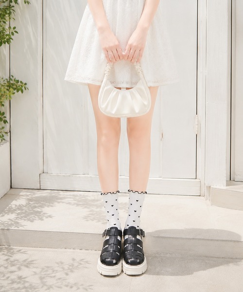 coca(ANDEX shoes product)(コカ)の「厚底 トラックソール グルカサンダル(サンダル・レディース・ホワイト/ブラック・MEDIUM/LARGE/SMALL)」の8枚目の写真