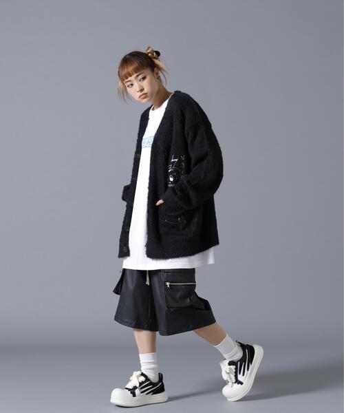 over print(オーバープリント)の「overprint/オーバープリント/PINC NOISE MOHAIR CARDIGAN(カーディガン/ボレロ・レディース・ブラック・M/L/XL)」の4枚目の写真