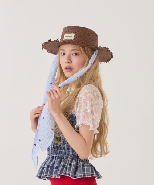 kaorinomori（カオリノモリ）の「kaorinomori  ユニンハット / カオリノモリ（ハット・レディース・ブラウン/ライトブルー/ライトベージュ・M/57.5cm）」の16枚目の写真