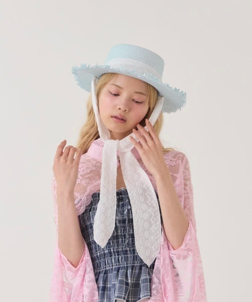 kaorinomori（カオリノモリ）の「kaorinomori  ユニンハット / カオリノモリ（ハット・レディース・ブラウン/ライトブルー/ライトベージュ・M/57.5cm）」の7枚目の写真