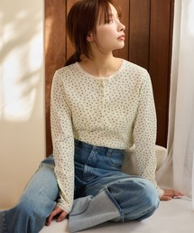 mysty woman | サーマル小花カットソーLS 659807(Tシャツ/カットソー)