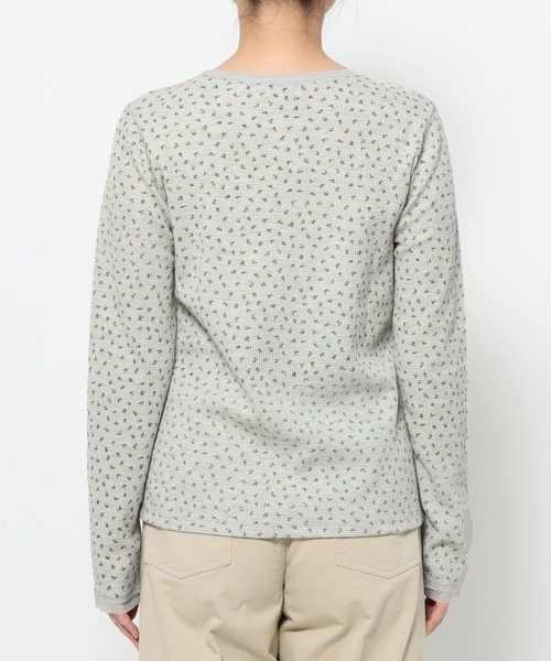 mysty woman（ミスティウーマン）の「サーマル小花カットソーLS 659807（Tシャツ/カットソー・レディース・オフホワイト/グレー・FREE）」の8枚目の写真